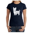 thumbnail image 1 of LA Pop Art Women's Word Art T-Shirt - Yorkie, 1 of 2