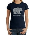 thumbnail image 1 of LA Pop Art Women's Word Art T-Shirt - Yosemite Bear, 1 of 2