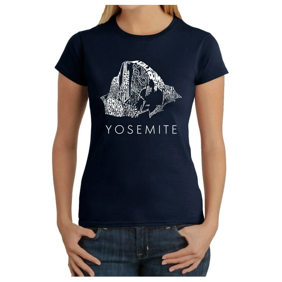LA Pop Art Women's Word Art T-Shirt - Yosemite