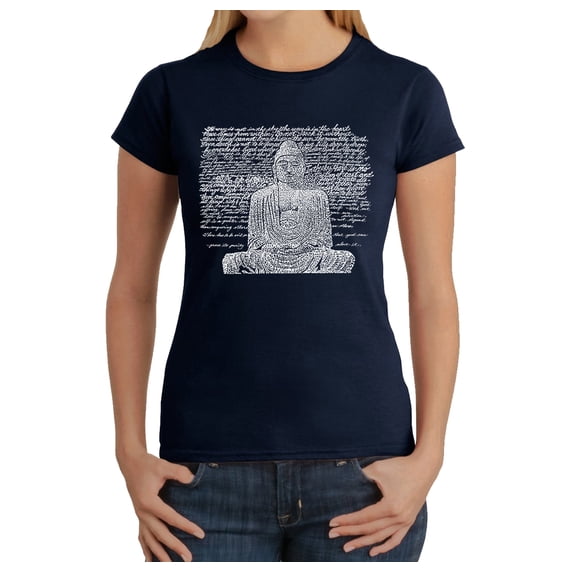 LA Pop Art Women's Word Art T-Shirt - Zen Buddha