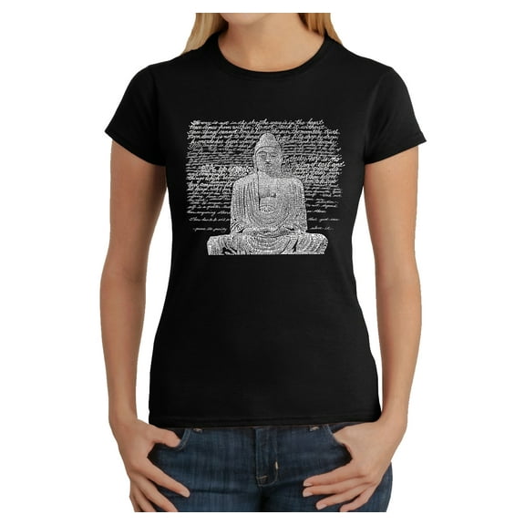 LA Pop Art Women's Word Art T-Shirt - Zen Buddha