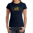 thumbnail image 1 of LA Pop Art Women's Word Art T-Shirt - Zion - One Love, 1 of 2