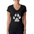 thumbnail image 1 of LA Pop Art Women's Word Art V-Neck T-Shirt - Dog Mom, 1 of 2