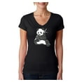 thumbnail image 1 of LA Pop Art Women's Word Art V-Neck T-Shirt - ENDANGERED SPECIES, 1 of 2