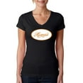 thumbnail image 1 of LA Pop Art Women's Word Art V-Neck T-Shirt - HAWAIIAN ISLAND NAMES & IMAGERY, 1 of 2