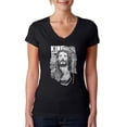 thumbnail image 1 of LA Pop Art Women's Word Art V-Neck T-Shirt - JESUS, 1 of 2
