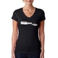 thumbnail image 1 of LA Pop Art Women's Word Art V-Neck T-Shirt - REHAB IS FOR QUITTERS, 1 of 2