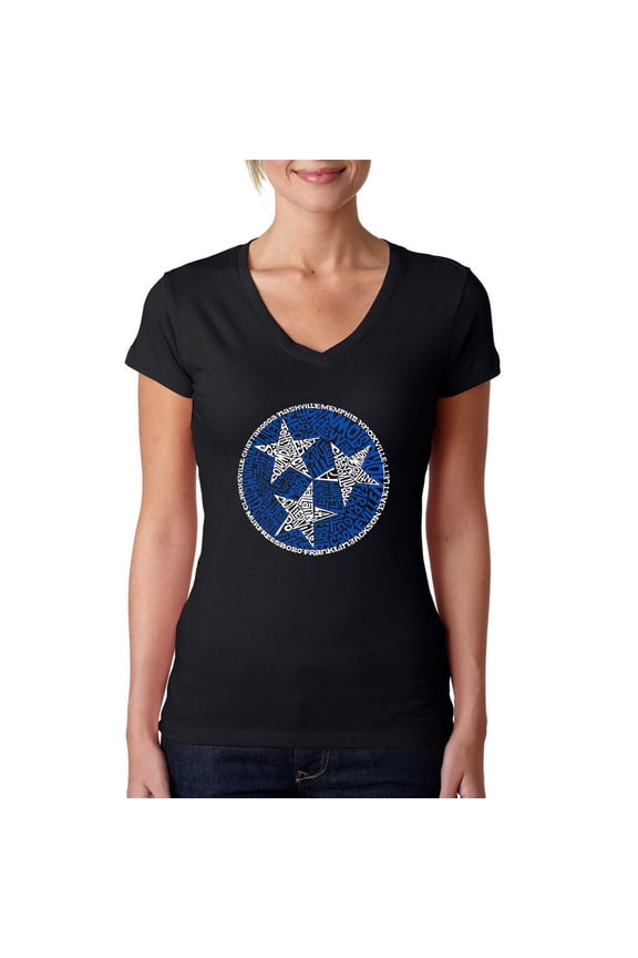 Women's Word Art V-Neck T-Shirt - Tennessee Tristar