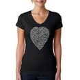 thumbnail image 1 of LA Pop Art Women's Word Art V-Neck T-Shirt - WILLIAM SHAKESPEARE'S SONNET 18, 1 of 2