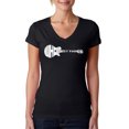 thumbnail image 1 of LA Pop Art Women's Word Art V-Neck T-Shirt - Whole Lotta Love, 1 of 2