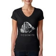 thumbnail image 1 of LA Pop Art Women's Word Art V-Neck T-Shirt - Yosemite, 1 of 2