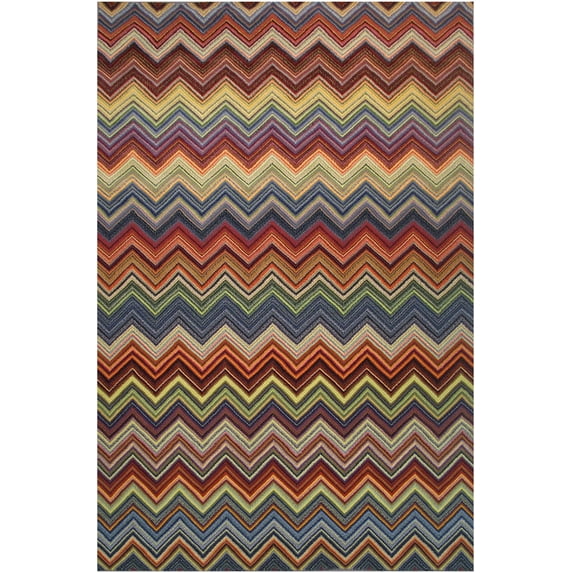 La Rugs Botticelli Area Rug 601-90 Multi-Color Chevrons Arrows 5' x 8' Rectangle