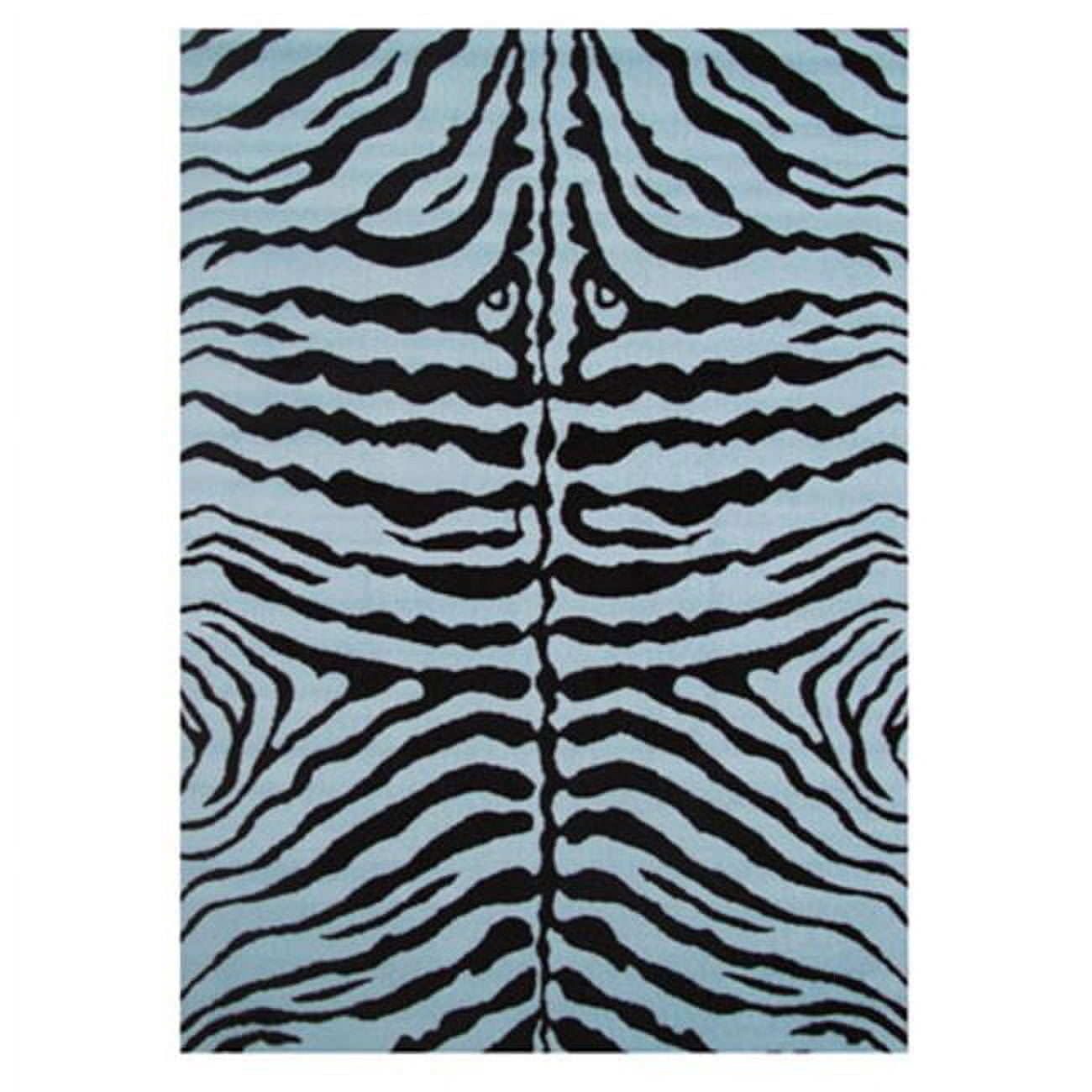 LA Rug- Fun Rugs Fun Time Zebra Skin Accent Rug - Blue - Walmart.com