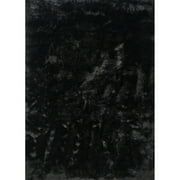 LA Rug Linens RugBerry Black Faux Sheepskin Shag Area Rug Soft Shaggy Carpet 4 x 5 Faux Fur, Polyester Pet Friendly, Stain Resistant 4 x 6 Kids