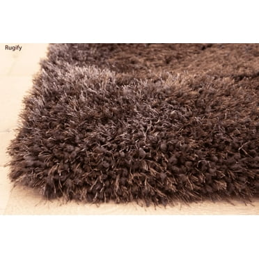 LA Rug Linens RugBerry Romance Brown Shag Area Rug Soft Fluffy Shaggy Hand Tufted 8' x 10' 8' x 10' Living Room,Bedroom