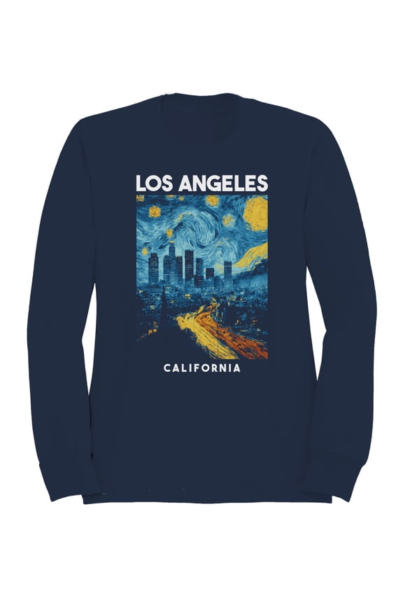 LA Skyline Graphic Women's Navy Sweatshirt
