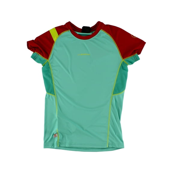 La Sportiva Mountain Tail Running Shirt Womens Knits & Tees Size XS, Color: Blue/Red