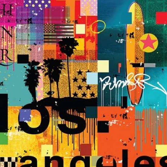 LA Surf Canvas Art - Mark Andrew Allen (24 x 24)