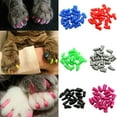 thumbnail image 1 of LA TALUS 20Pcs Pet Dog Cat Paw Claw Anti-Scratch Soft Silicone Nail Caps Protective Covers Sheath for Home Black XXL, 1 of 13