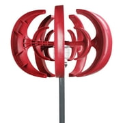LA TALUS 4500W Wind Turbines Generator, 5 Blades DC12V Vertical Axis Wind Turbines Generator Kit for Home Hybrids Streetlight Use, Electromagnetic Electricity Producer Equipment Red
