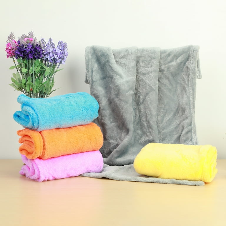 LA TALUS Coral Fleece Blankets Super Soft Shaggy Universal Solid