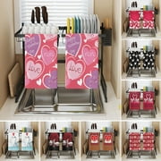 LA TALUS Dishcloth Ultra Absorbent Super Soft Valentine's Day Dish Washing Towel Kitchen Accessories style D