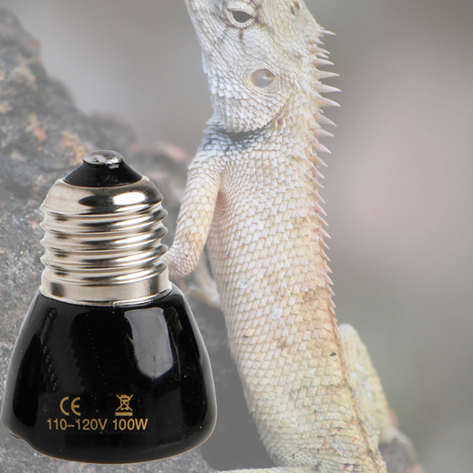LA TALUS Heat Bulb Impact-Resistant Infrared Thermal Ceramic Spiral Heat Lamp Brooder for Reptile 75w