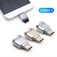 thumbnail image 1 of LA TALUS Mini Metal USB 3.1 Micro Secure Digital TF Memory Type-C Card Reader OTG Adapter Grey One size, 1 of 13