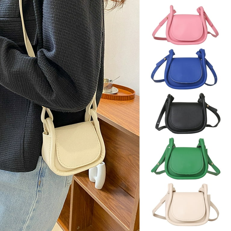 La Talus Mini Top-Handle Bag Adjustable Strap Button Solid Color Square Ins Style Lipstick Purse Crossbody Bag for Daily Life Pink One size, Women's