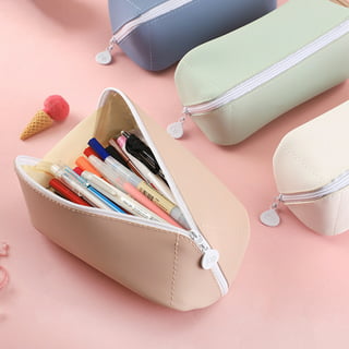 High-class Vintage Synthetic Leather Brown Pencil Case Pen Storage Pouch  Bags for Gel Pen Stationery