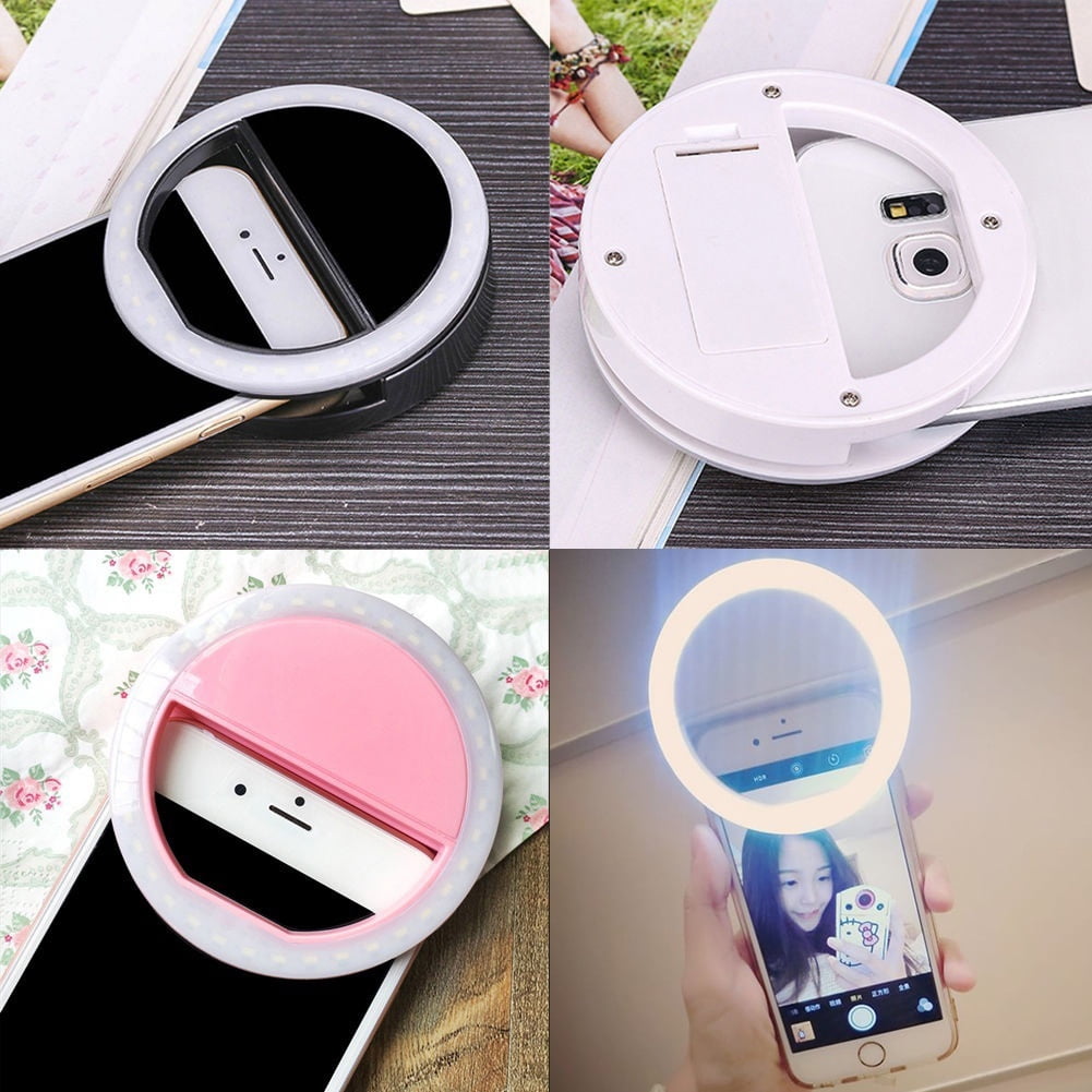 LA TALUS Portable Clip Fill Light Selfie LED Ring Photography for ...