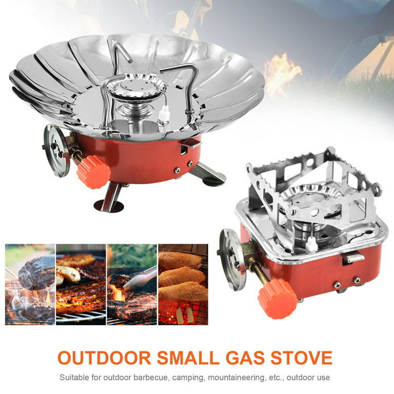 LA TALUS Portable Gas Stove Lightweight Simple Operation Multipurpose  Folding Outdoor Gas Stove Cooking Burner for Camping Hiking Fishing style 4  One