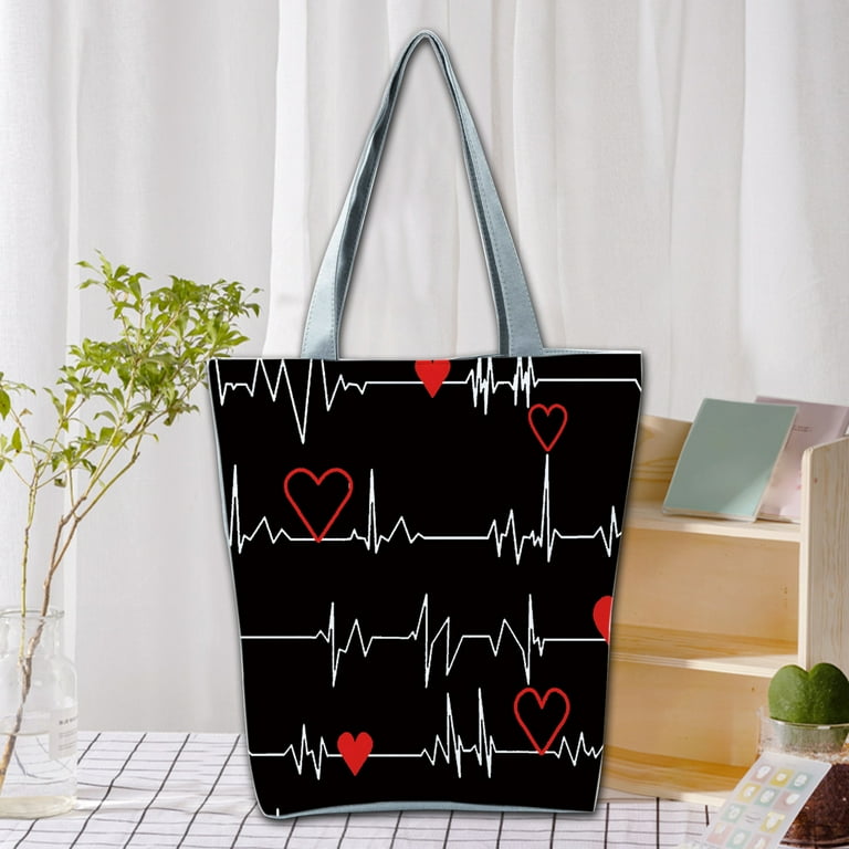LA TALUS Shoulder Bag Heart Print Storage Open Reble Wear