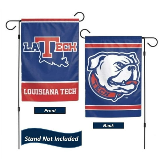 LA Tech 12.5” X 18" Double Sided Yard And Garden College Banner Flag Is Printed In The USA,