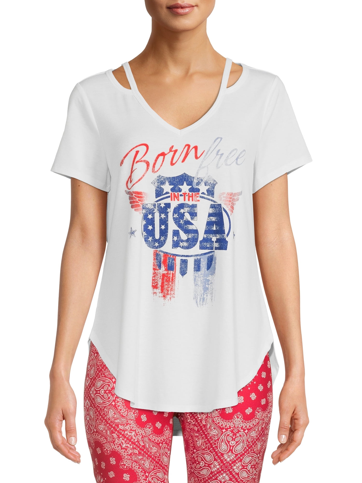 LA Thread Women's Split V-Neck Tee