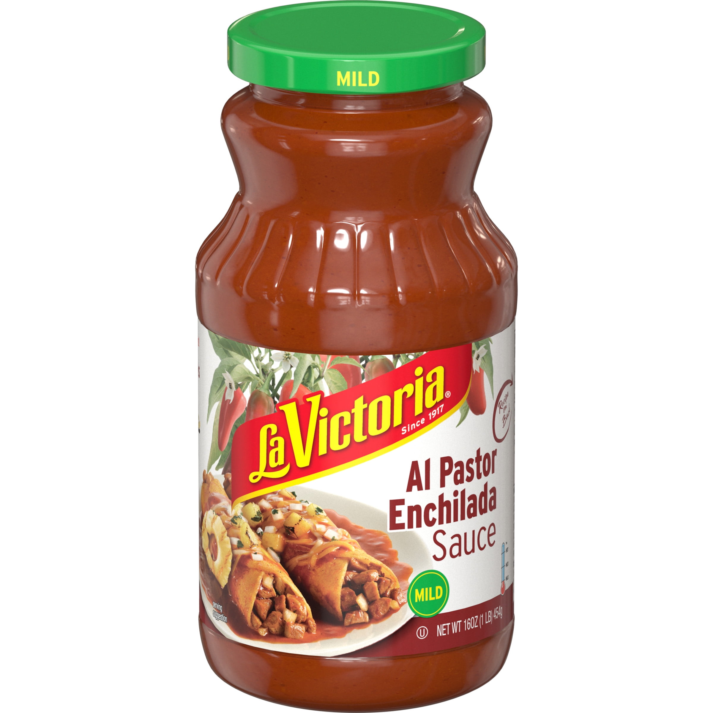 LA VICTORIA Al Pastor Enchilada Sauce, ShelfStable 16 oz Glass Jar
