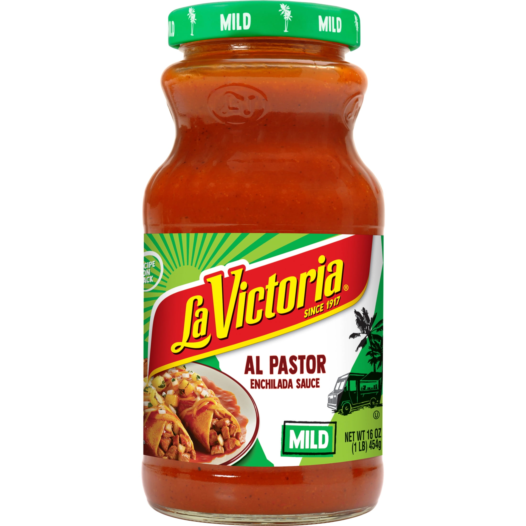LA VICTORIA Al Pastor Enchilada Sauce, Shelf-Stable, 16 oz Glass Jar