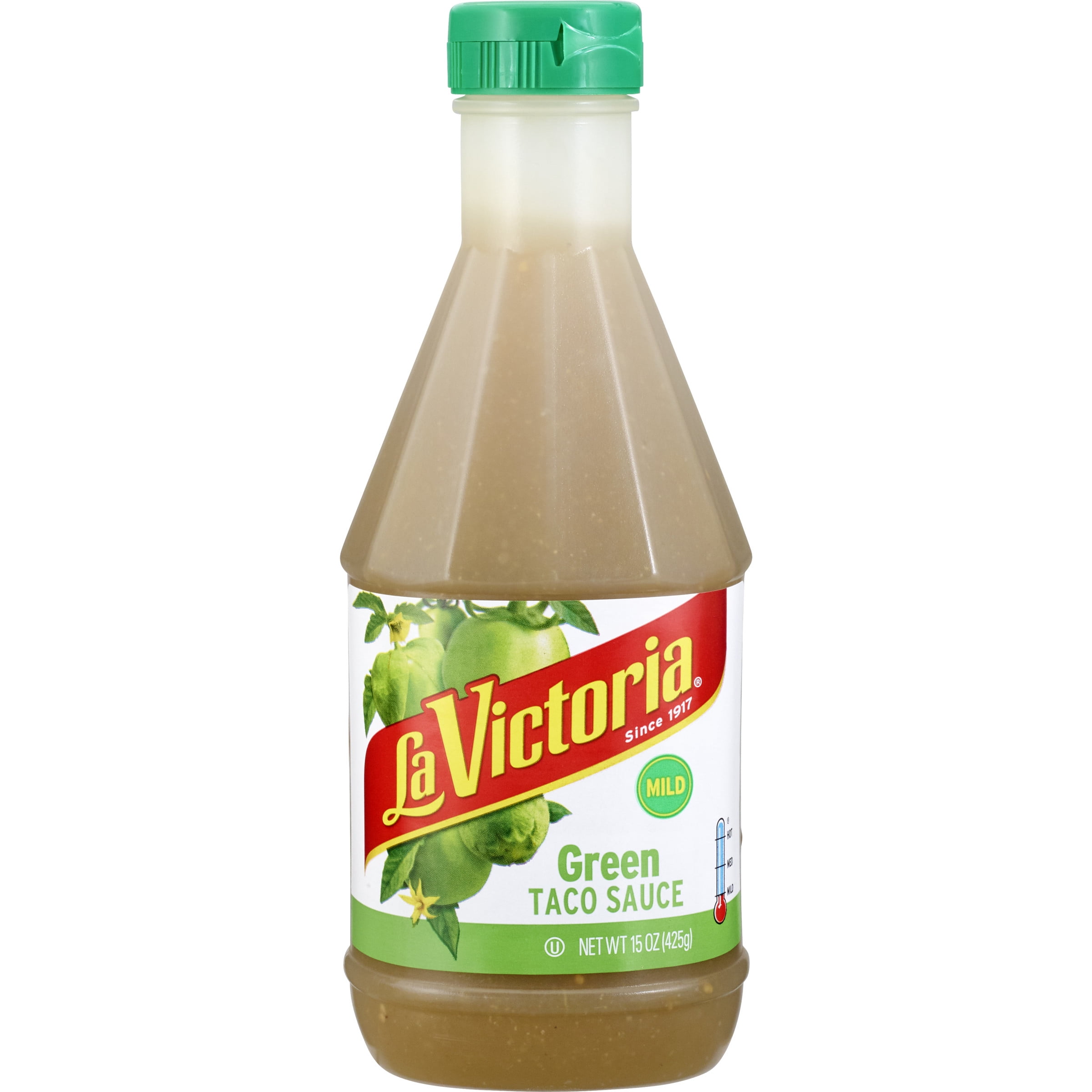 LA VICTORIA Green Taco Sauce, Mild, 15 oz Regular Plastic Bottle (Wheat