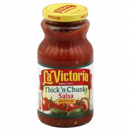 LA VICTORIA 12 Thick and Chunky Medium Salsa - 16 oz.