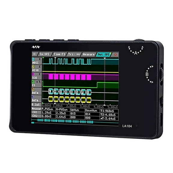 LA104 Logic Analyzer Pocket Size Handheld SPI I2C UART 100Msa/S Max Sampling Rate ,Easy to Use