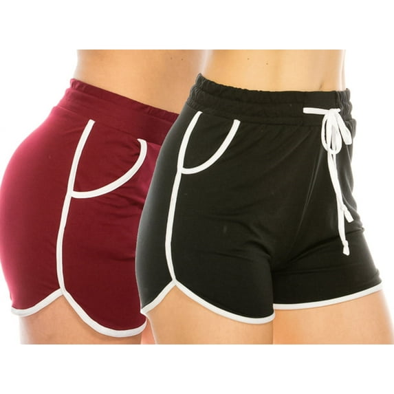 LA12ST Women Athletic Yoga Dolphin Shorts Running Workout Buttery Soft Casual Shorts