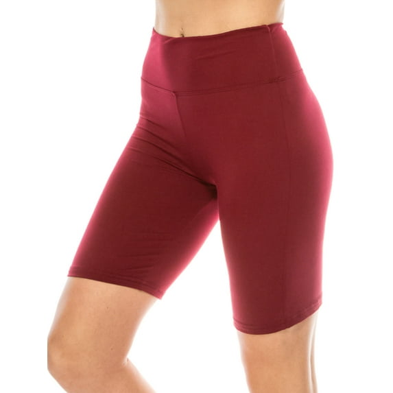 LA12ST Women Workout Yoga Shorts - Premium Buttery Soft Solid Stretch Active Running Dance Volleyball Short Pants