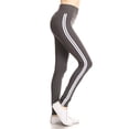 thumbnail image 1 of LA12ST Women's Juniors Soft Double Stripe Leggings, 1 of 1