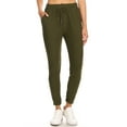 thumbnail image 1 of LA12ST Women's Juniors Soft Fleece Lined Jogger Pants Drawstring Pockets, 1 of 2