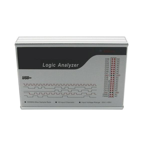 LA5016 USB Logic Analyzer 16 Channels 500M Max Sample Rate 10B Samples Debug Tool