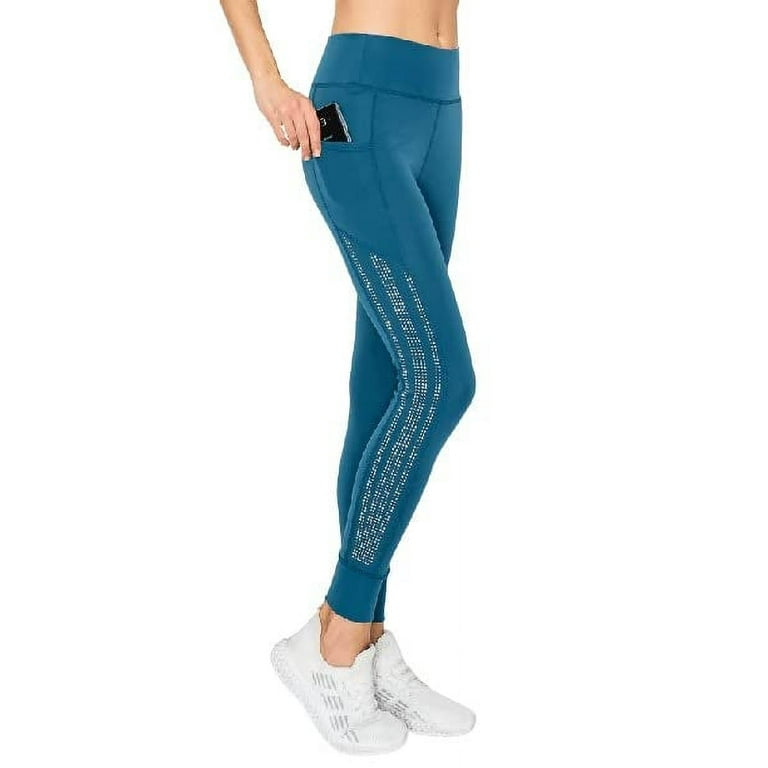 LA7 Embellished Pocket Legging for Women for Gyming, Cycling, Yoga,  Workout, Large/X-Large, Denim Blue
