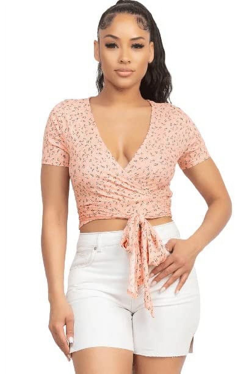 peach color crop top