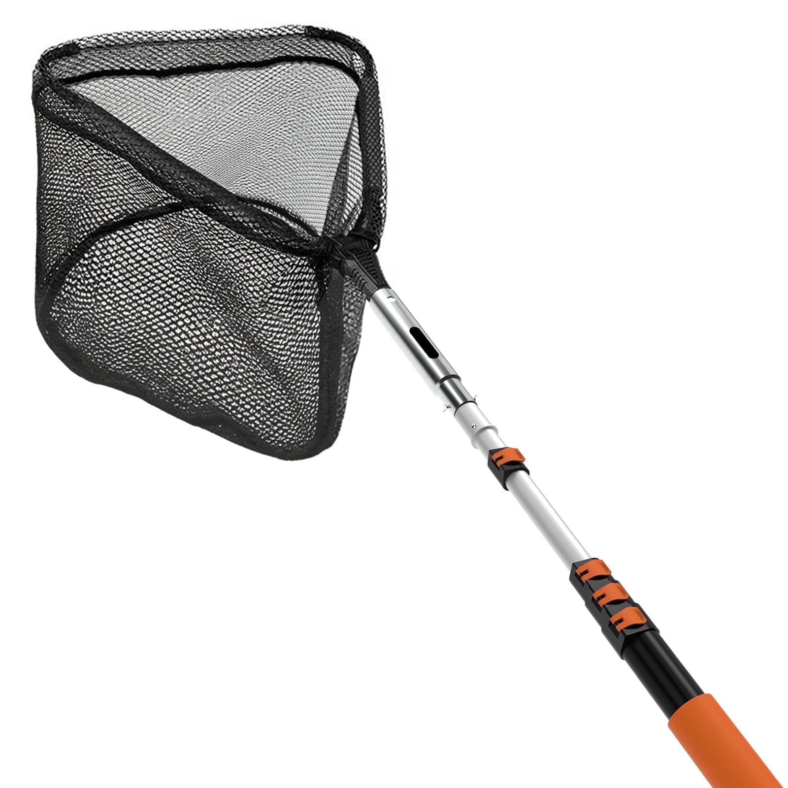 Long Handle Pool Net LAANPOLE 16FT Pool Skimmer Net with Pole, Foldable & Larger Capacity ...