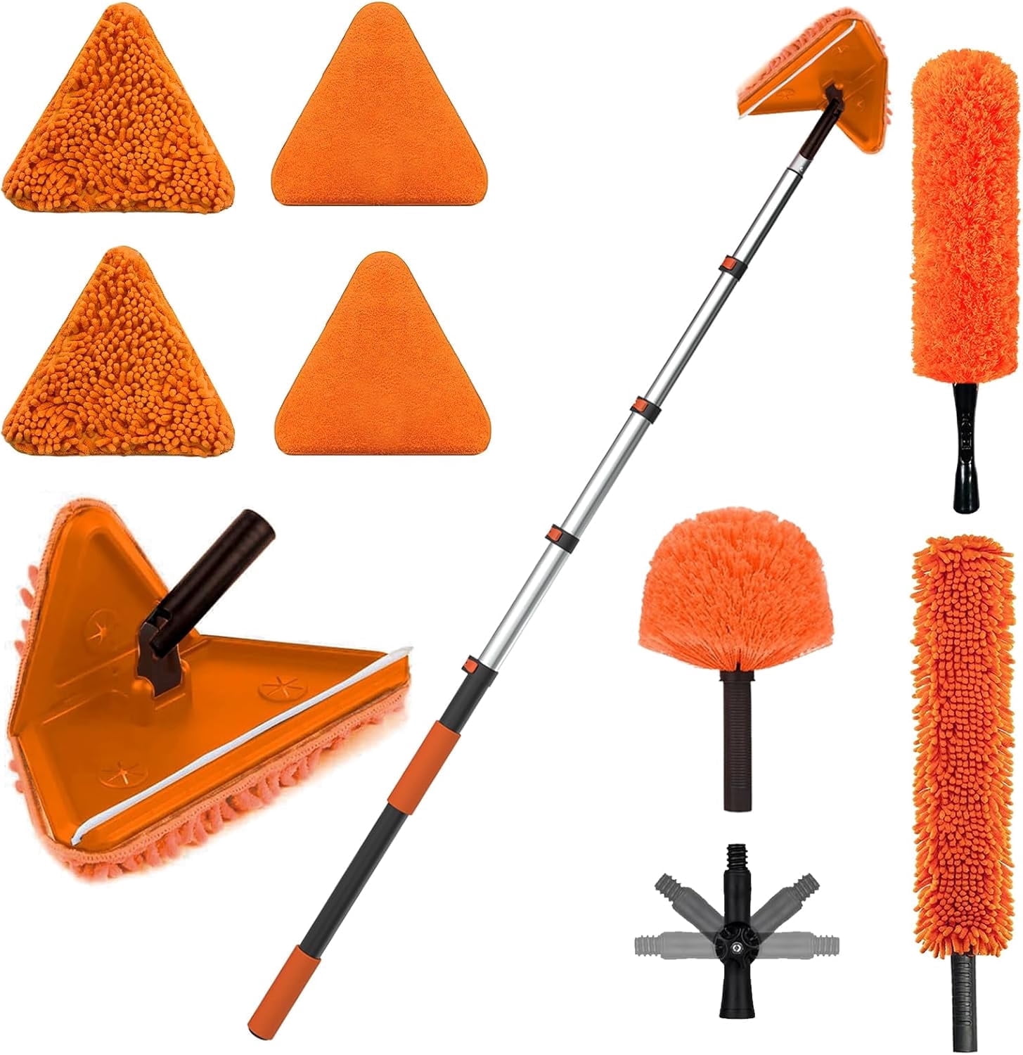 LAANPOLE 26FT Reach Dusters for Cleaning, Ceiling Fan Cleaner Duster ...