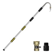 LAANPOLE Gutter Cleaning Tools from The Ground, 24FT Reach Rain Cleaner with Bendable Wand and Quick Connect Adapter for Garden Hose